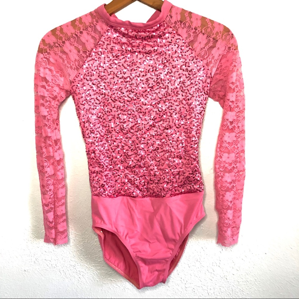 Weissman Pink Sequin & Lace Costume SA